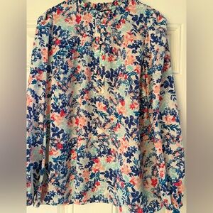 Talbots Blue and Pink Floral Garment
